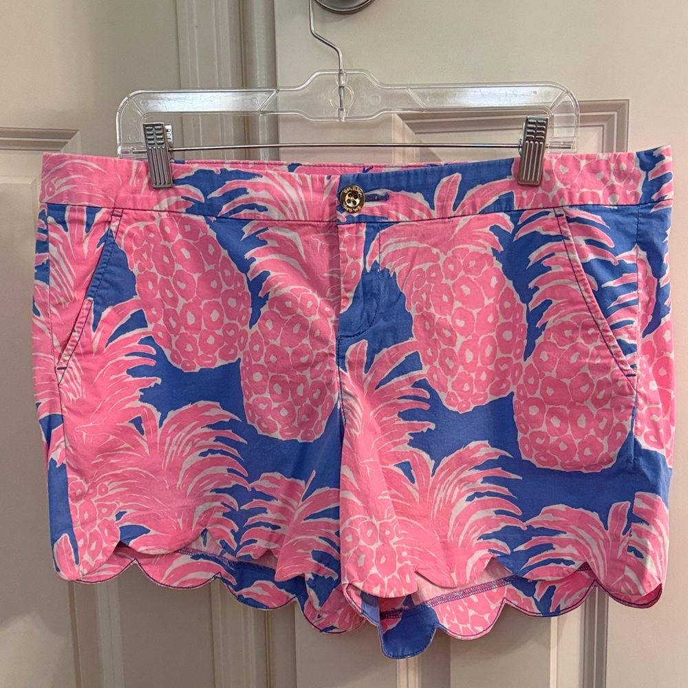 Lilly Pulitzer Pink and Blue Pineapple Shorts